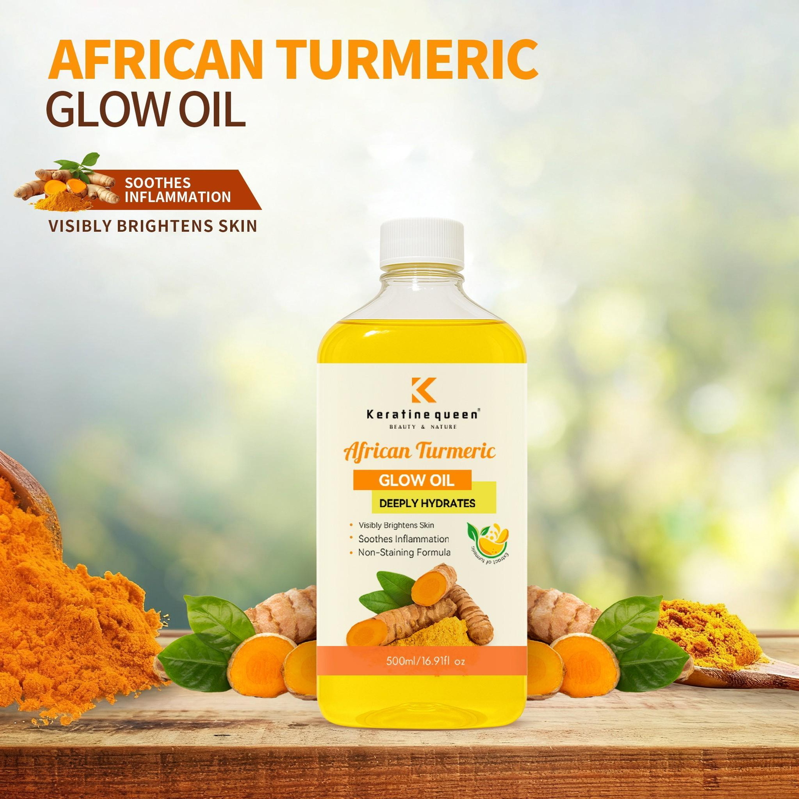 keratine queen Vegan Ginger Extract Skin Softening Nourishing Daily Moisturizer Ginger Body Lotion