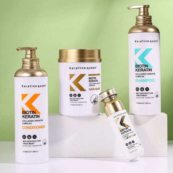 Hair Care System Shampoo Conditioner Mask Oil  Biotin Keratin Shampoo Set