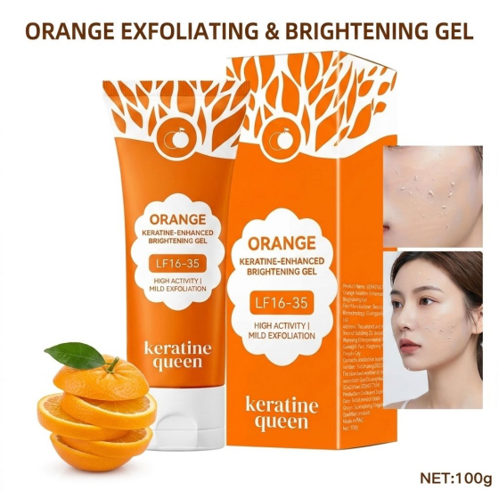 Hot Sale Korean Orange Enzyme Exfoliating Gel Gentle Peeling Scrub for Face & Body