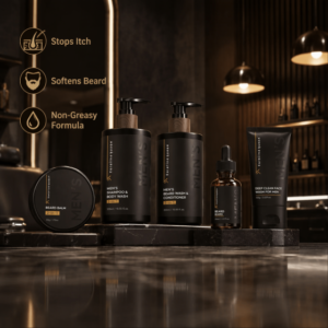 Men's Hair and Beard Grooming Kit Keratin Infused 2-In-1 Shampoo Body Wash