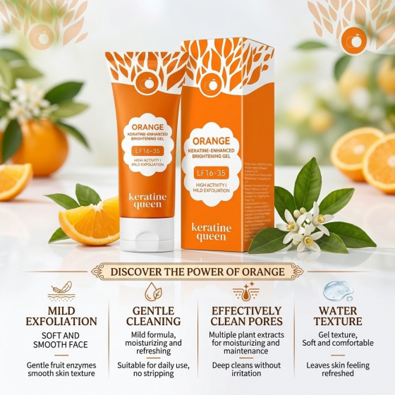 Hot Sale Korean Orange Enzyme Exfoliating Gel Gentle Peeling Scrub for Face & Body