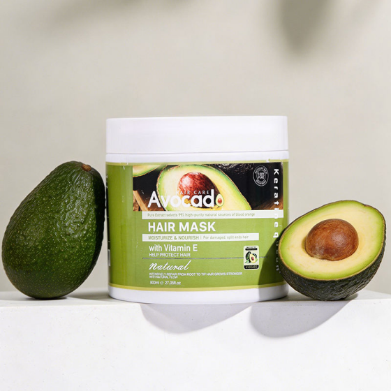 Private Label Hair Care Set Nourishing Natural Moisturizing Organic Avocado Oil Shampoo and Conditioner Hair Mask Set
