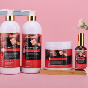 Customize Logo Keratin Natural Organic Shampoo Conditioner Hair Mask Essential Oil Hair Care Set Vegan Hair Care Set for Black Women