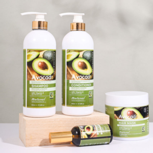 Private Label Hair Care Set Nourishing Natural Moisturizing Organic Avocado Oil Shampoo and Conditioner Hair Mask Set