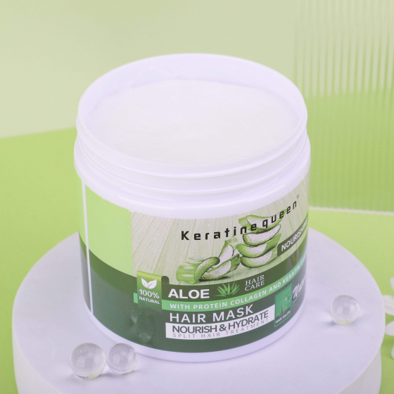 Private Label Eco-Friendly Hair Products Natural Aloe Vera Hair Care Set Moisture Smooth Nourish Shampoo and Conditioner