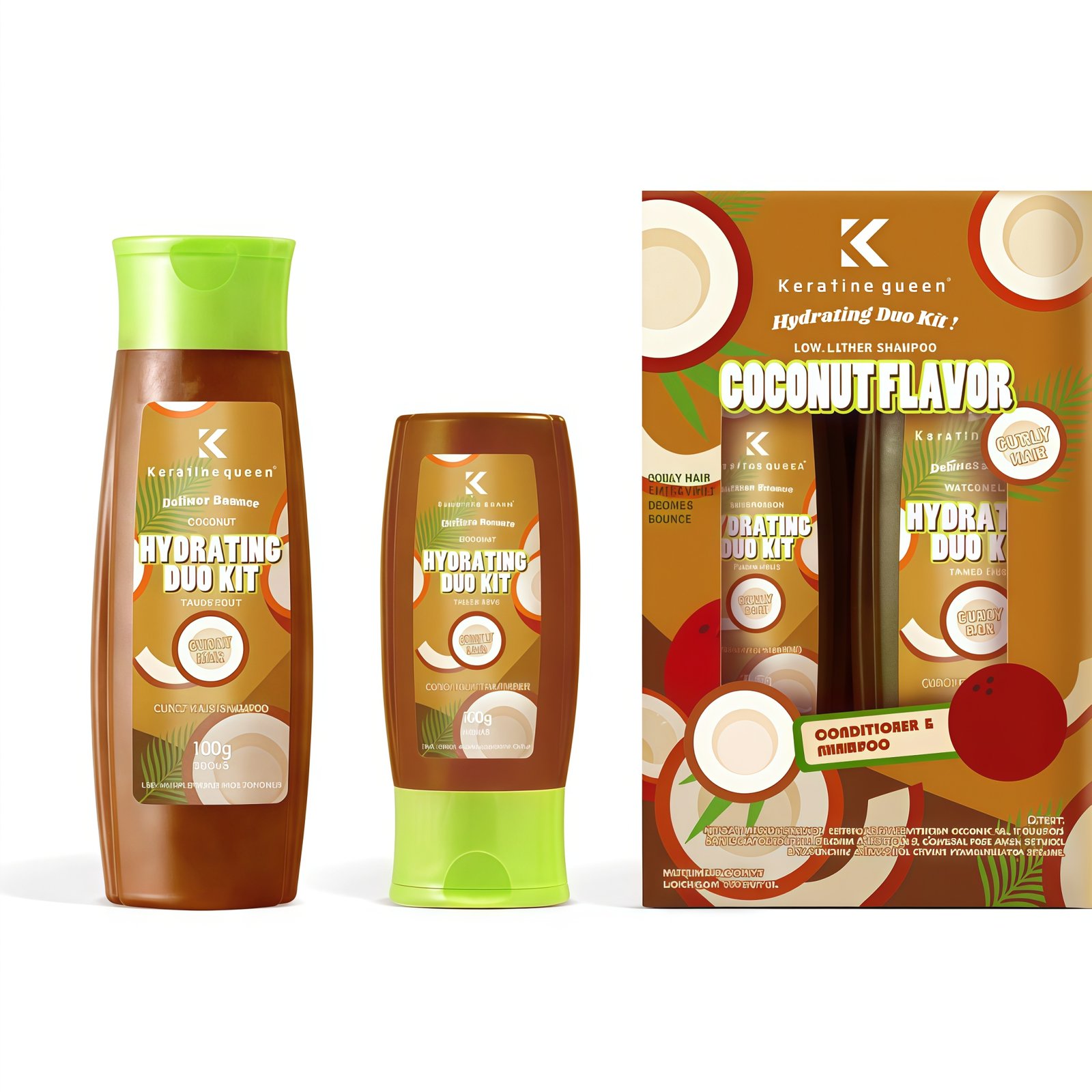 100% Natura Coconut Oil Shampoo Shea Butters Ourishing Formula shampoo set