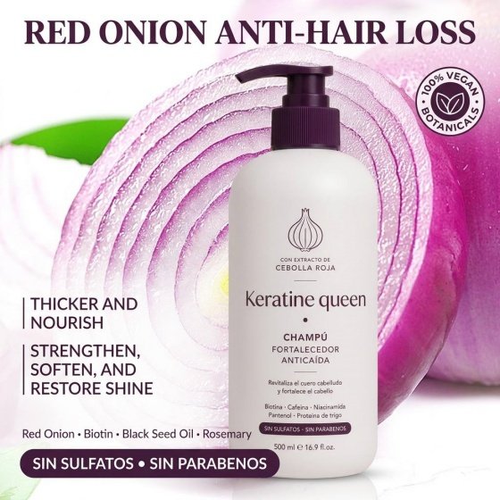 Anit-Hair Loss Strengthens Red Onion Regrowth Hair Growth Shampoo