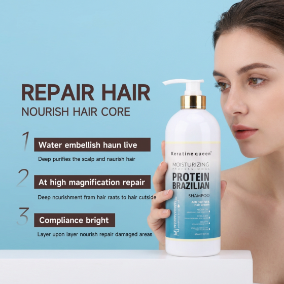 Private Label Luxury Hair Care Set Products Organic Protein Sulfate Free Argan Oil Keratin Shampoo and Conditioner Set