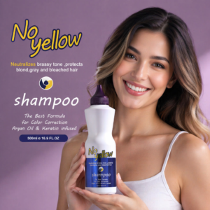 Private Label OEM Sulfate Free Anti Brass No Yellow Toner Treatment Professional Salon Biotin Collagen Purple Silver Shampoo