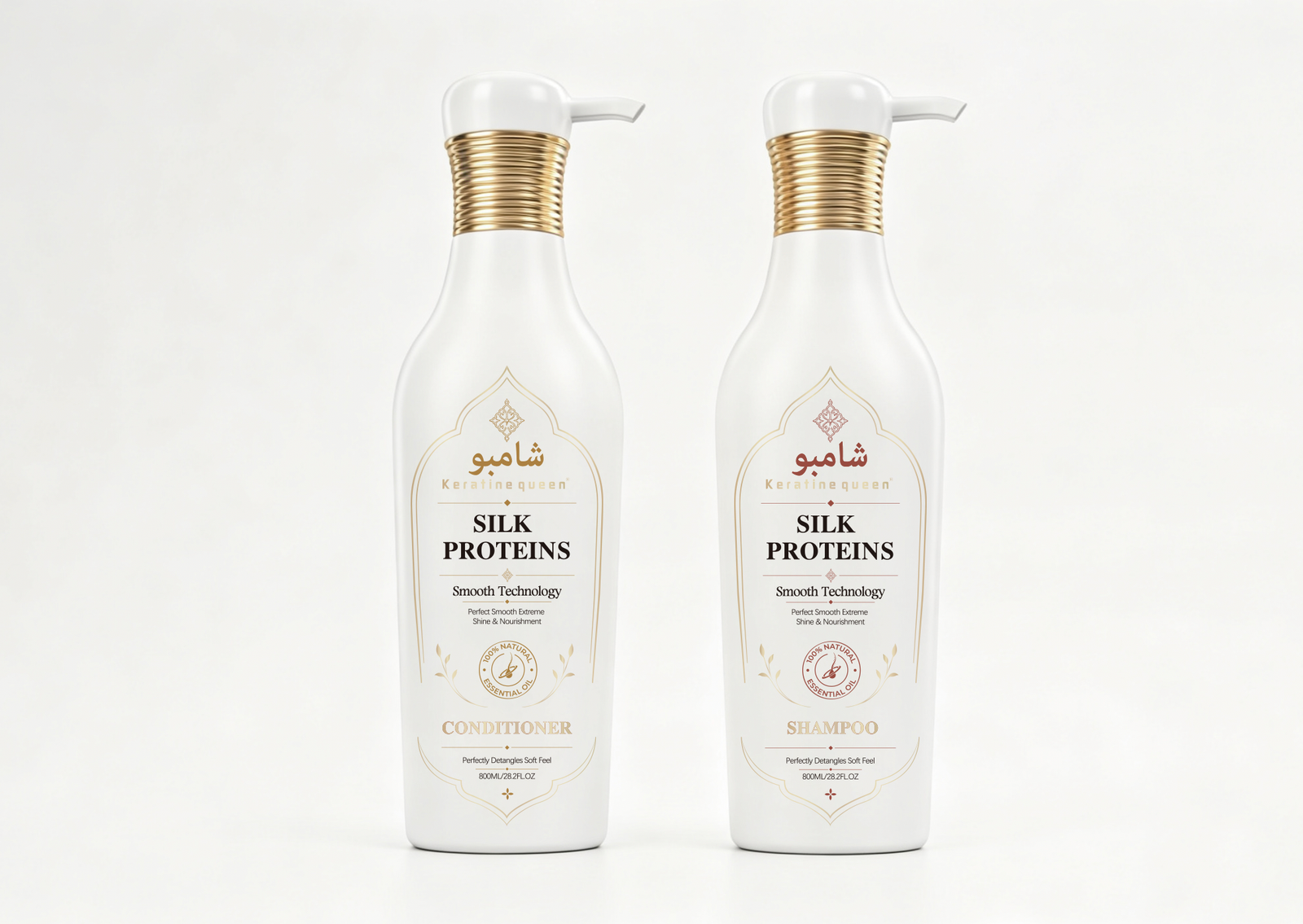 Anti Frizz Protein Care Smooth Shiny Hair Strengthening Shampoo and Conditioner Set