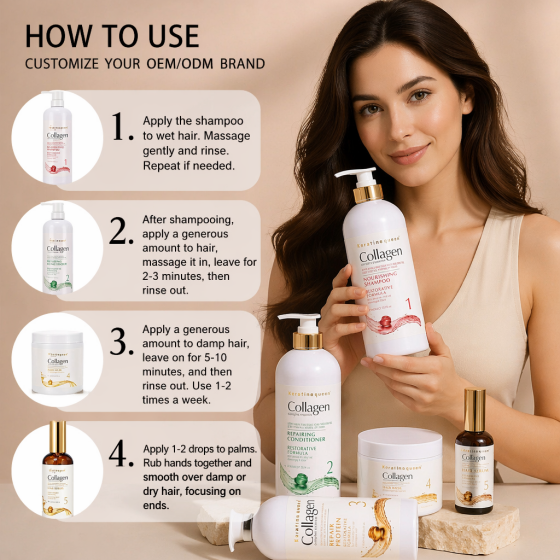Oem Hair Care Products Nourishing Thickening Formula Biotin & Collagen Hair Conditioner for Hair Repair & Loss Prevention