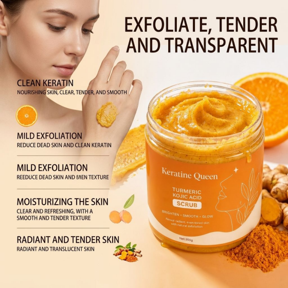 Keratine queen Private Label Organic Turmeric Body Scrub