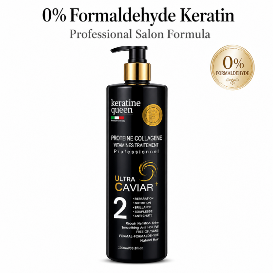 Wholesale Keratin Queen Ultra Caviar 0% Formaldehyde Protein Hair Botox Smoothing Treatment