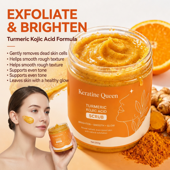 Keratine queen Private Label Organic Turmeric Body Scrub