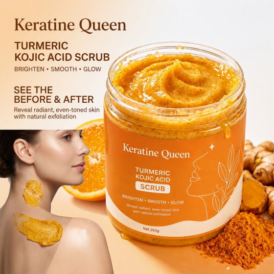 Keratine queen Private Label Organic Turmeric Body Scrub