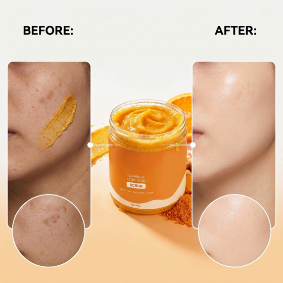 Keratine queen Private Label Organic Turmeric Body Scrub