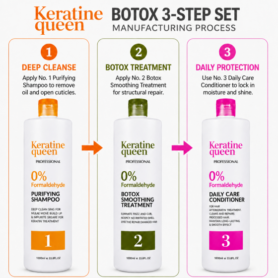 Keratine queen 0% Formaldehyde Brazilian Keratin Hair Straightening Treatment