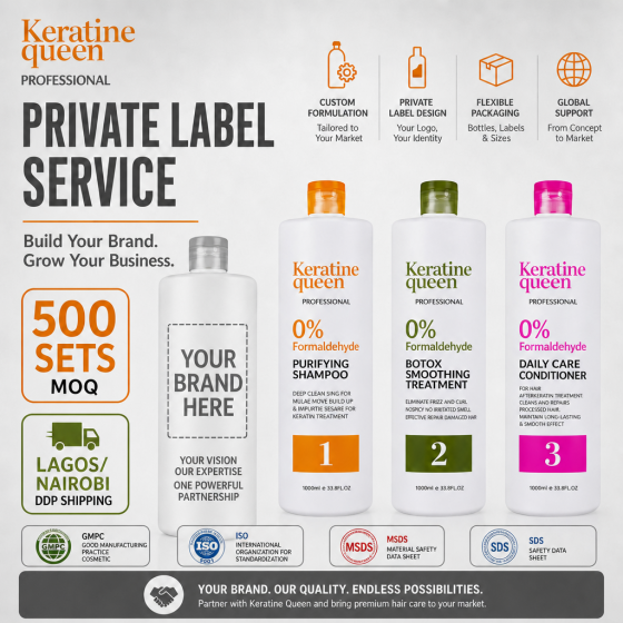Keratine queen 0% Formaldehyde Brazilian Keratin Hair Straightening Treatment