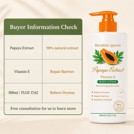 Privite label Keratine Brand Moisturizing Papaya Body lotion