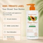 Privite label Keratine Brand Moisturizing Papaya Body lotion