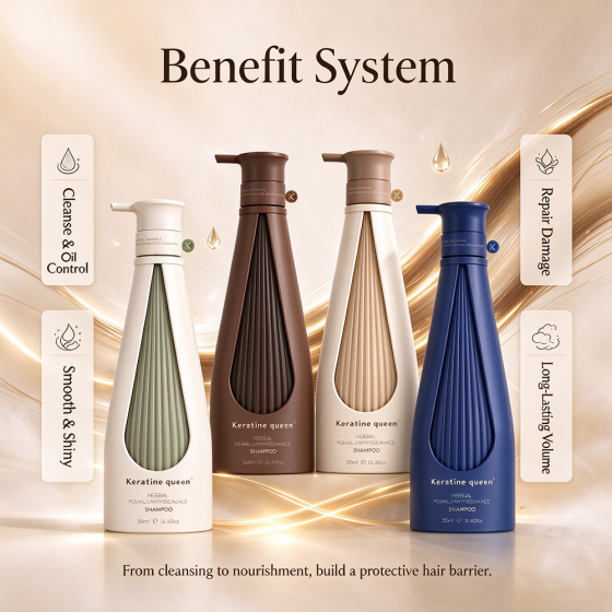 Wholesale Keratin Queen Herbal Anti Breakage Hydrolyzed Keratin Repair Damaged Hair Smooth Shampoo and Conditioner