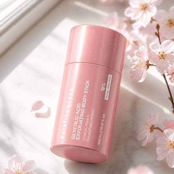Private Label keratine Queen Glycolic Acid Exfoliating Body Stick for Rough Bumpy Skin Body Scrub