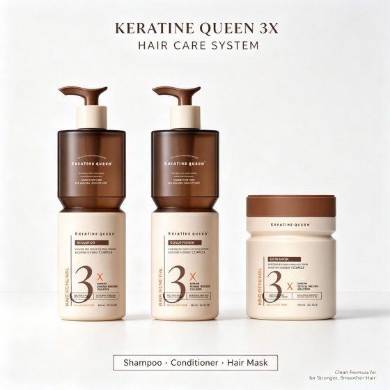 Private Label 3X Protein Hair Care Set Shampoo Conditioner Mask Oil With Keratin & Collagen for Damaged Hair