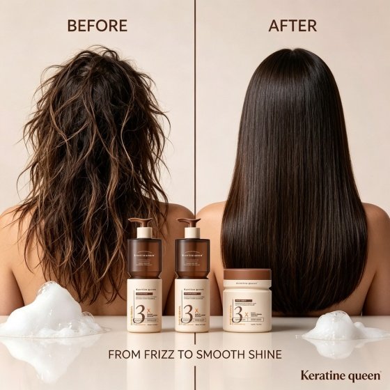 Private Label 3X Protein Hair Care Set Shampoo Conditioner Mask Oil With Keratin & Collagen for Damaged Hair