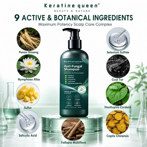 Private Label Balanced Antifungal Shampoo keratine queen shampoo